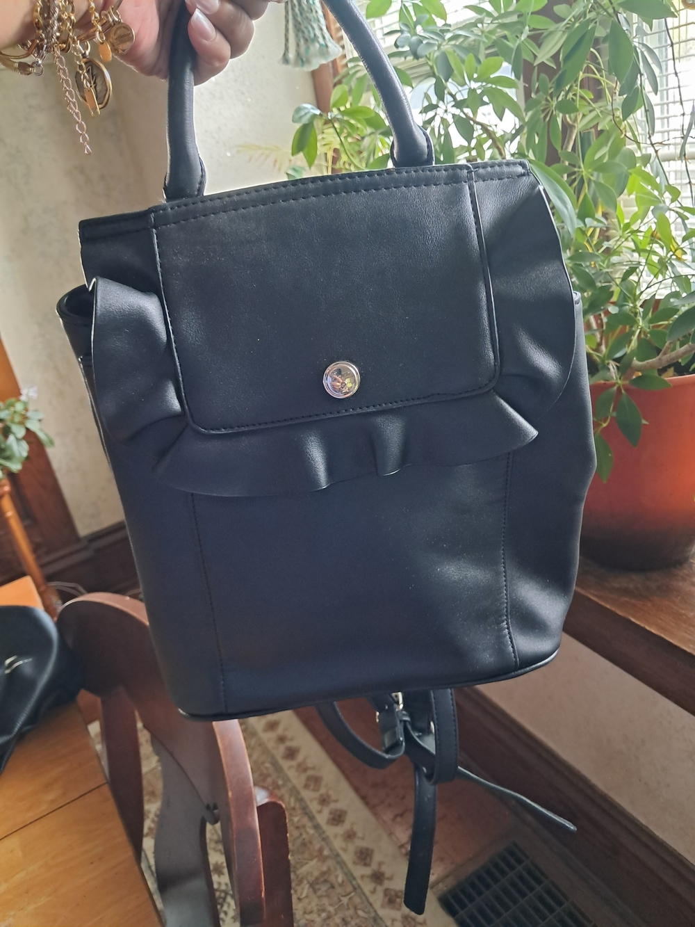 Vintage Nine West Ruffle-Trim Backpack